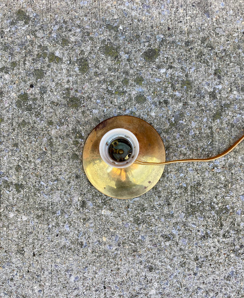 1960s Danish Petite Brass Table Lamp