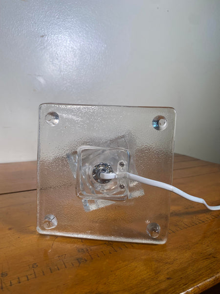 1980s Postmodern Stacked Lucite Table Lamp