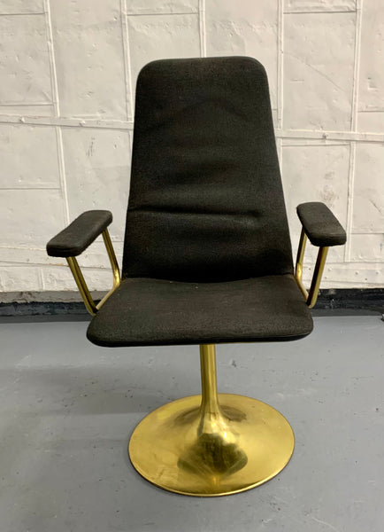 1960s Borge Johanson Black & Gold Viggen Dining Chairs