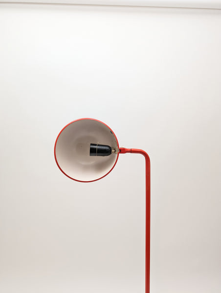 Vintage 1970s Danish Design Floor Lamp in Red