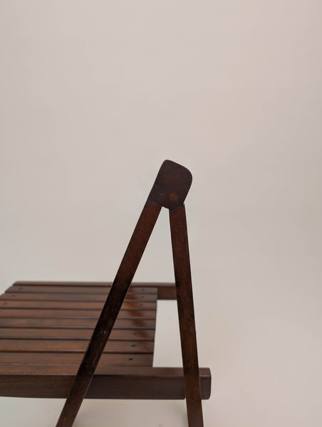 1966 Aldo Jacober Folding Chairs With Slat Seats- Set of 2