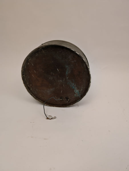 Large Black Industrial Factory Wall Clock, 1950s