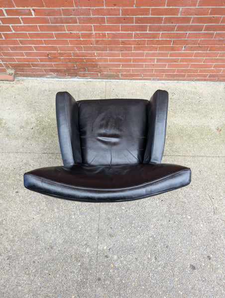 Dutch Black Leather Armchair