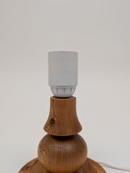 1970s Swedish Pine Table Lamp