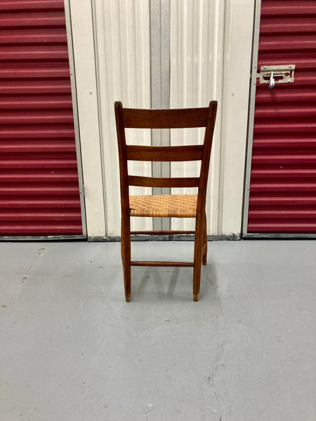 Antique Danish Rustic Shaker Style Woven Seat Chair