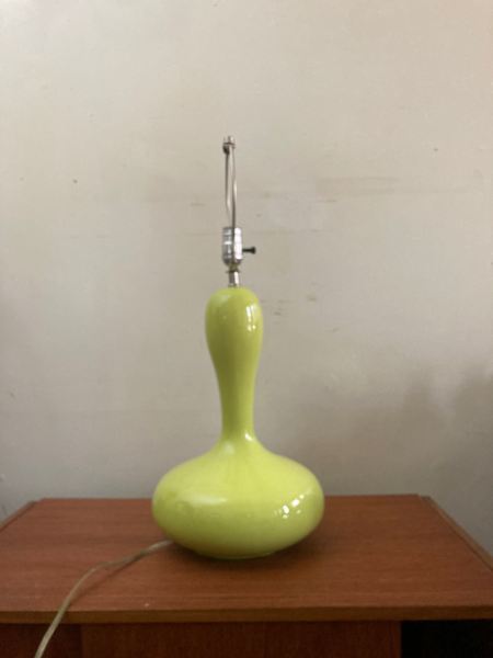Mid-Century Yellow Ceramic Table Lamp