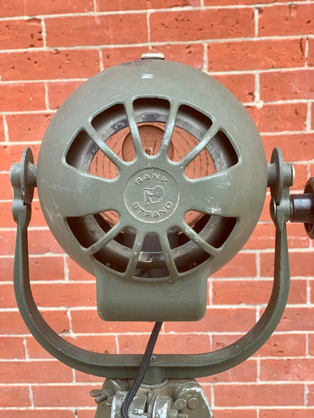 Midcentury Theatre Stage Movie Light on Tripod by Rank Strand Patt.123