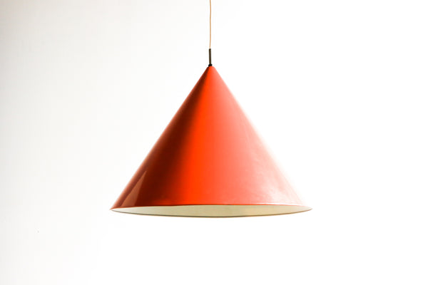 1960s Mid-Century Orange Billiard Pendant by Arne Jacobsen for Louis Poulsen