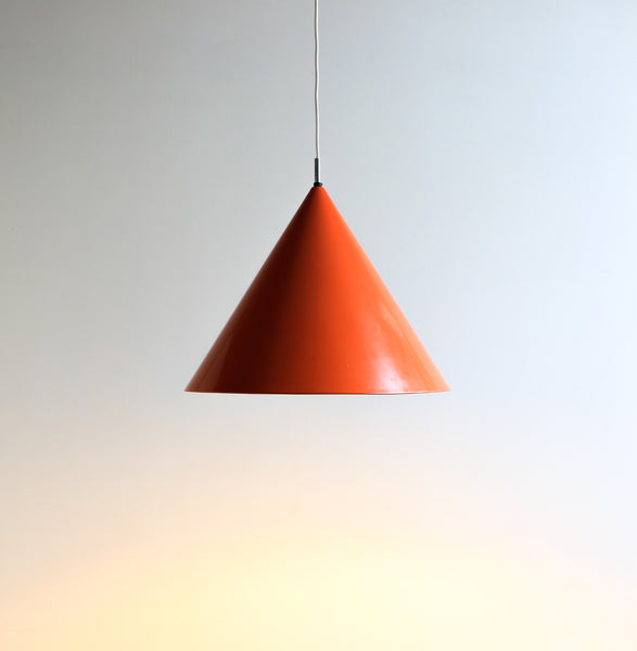 1960s Mid-Century Orange Billiard Pendant by Arne Jacobsen for Louis Poulsen