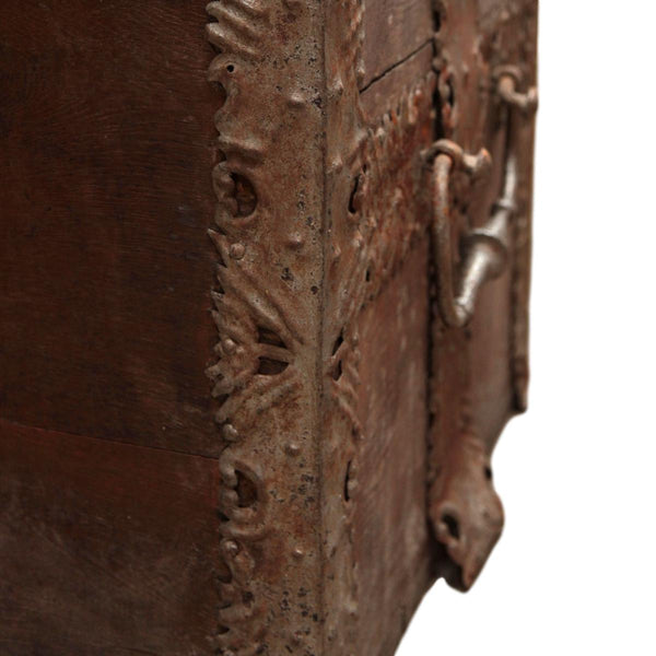 Mid 19th Century Danish Primitive Iron Clad Chest