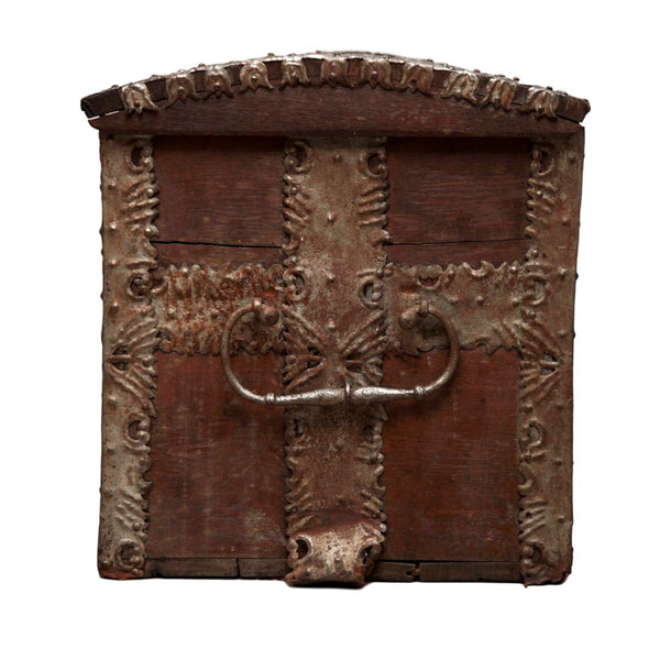 Mid 19th Century Danish Primitive Iron Clad Chest